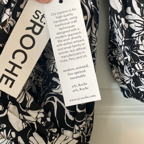 NWT St. Roche Sustainable Floral Wrap Dress - Picture 11 of 12